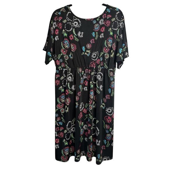 Cacique Women's Empire Waist Floral Soft Slinky Mini Dress Size 14/16 Multicolor - Picture 5 of 6